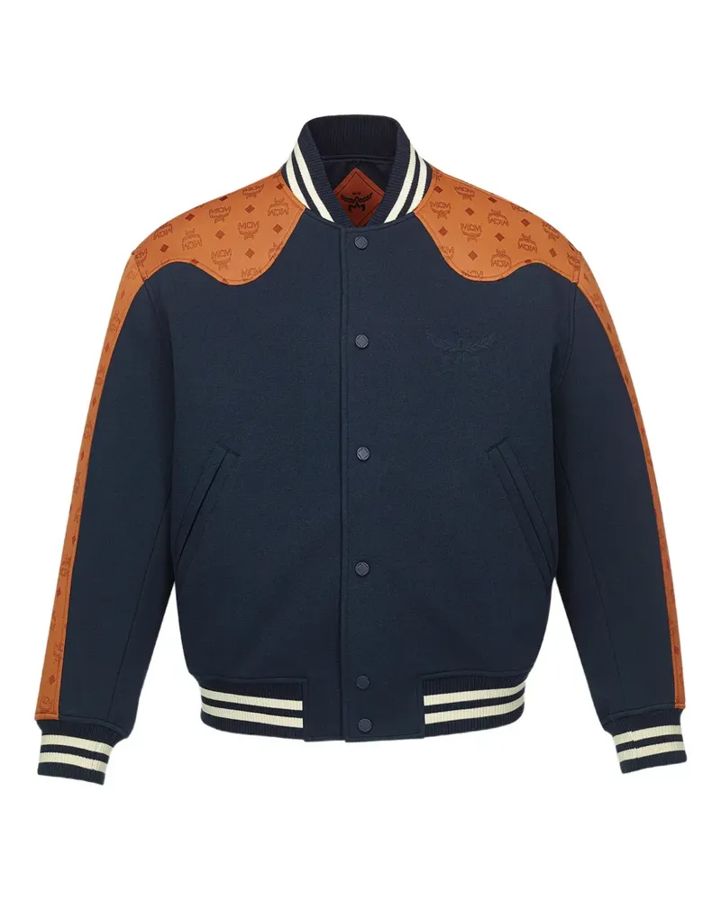 MCM Ponte Varsity Bomberjacke mit Monogramm - Blau Blau