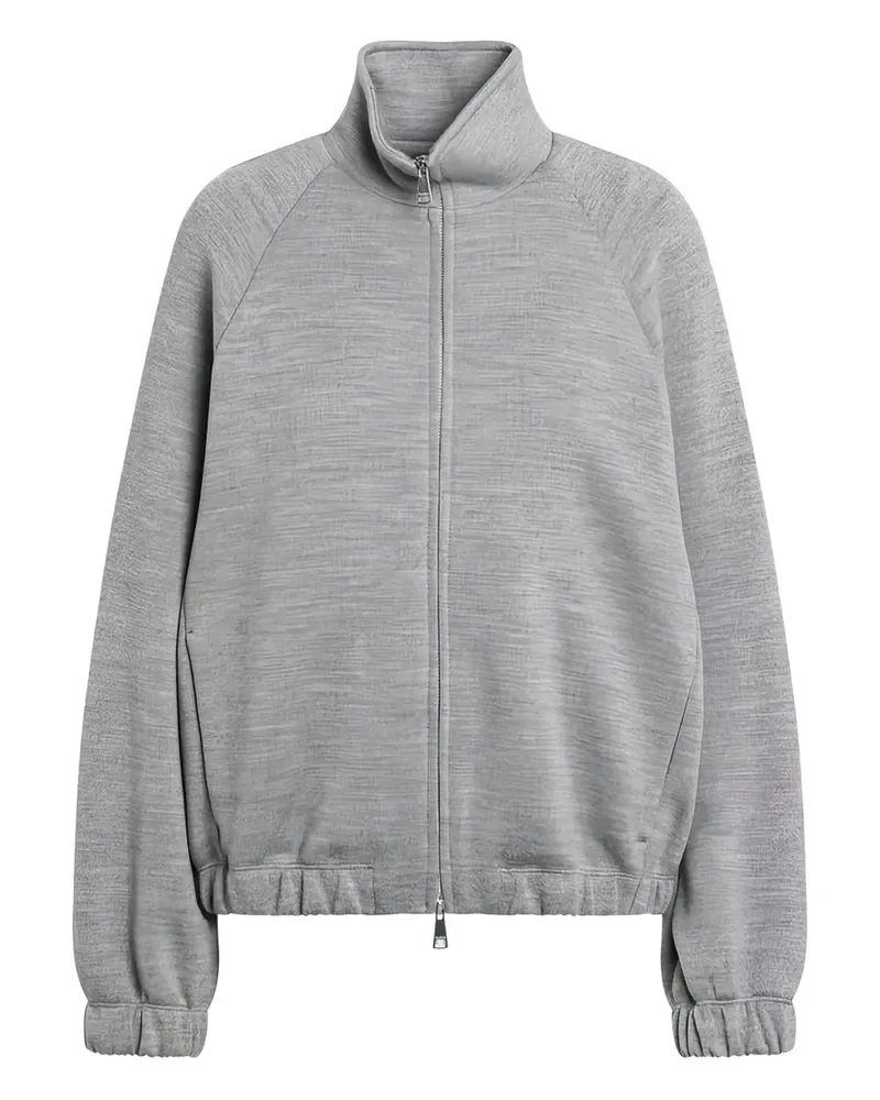 Max Mara Pullover mit Stehkragen - Grau Grau