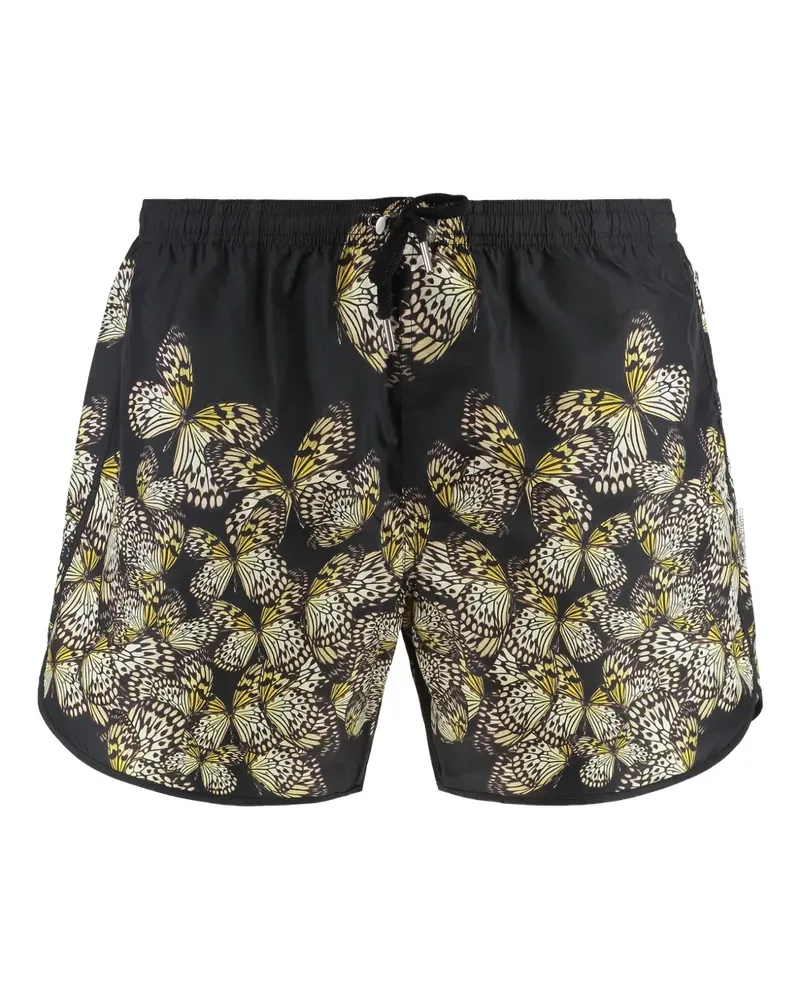 Neil Barrett Badeshorts mit Schmetterling-Print - Schwarz Schwarz