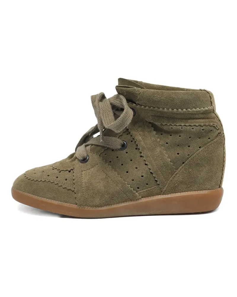Isabel Marant suede perforated sneakers - Grün Grün