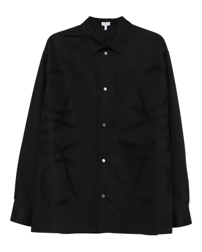 Loewe Hemd mit Logo-Prägung - Schwarz Schwarz