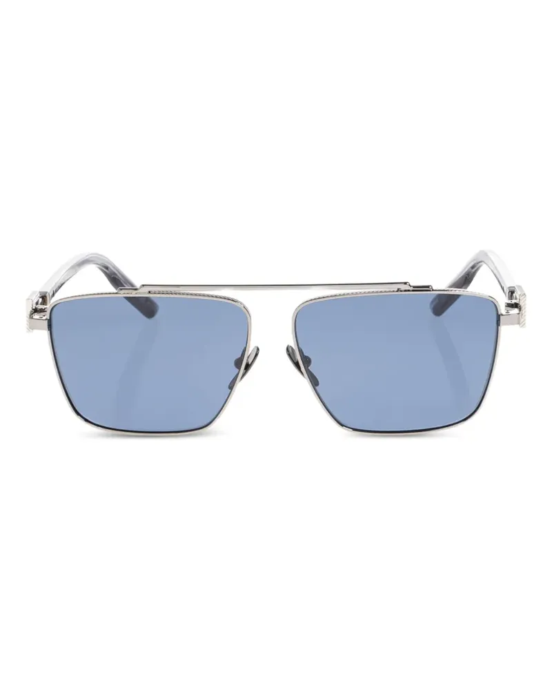 Dolce & Gabbana logo-plaque square-frame sunglasses - Silber Silber