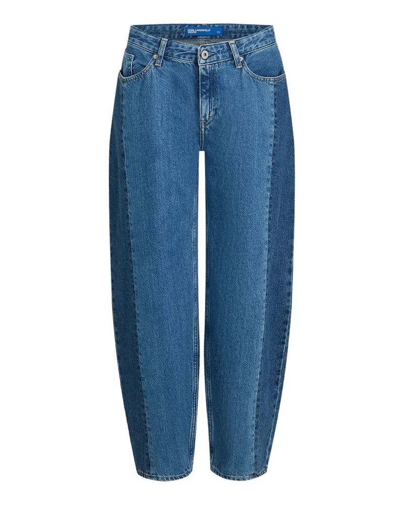Karl Lagerfeld panelled barrel jeans - Blau Blau