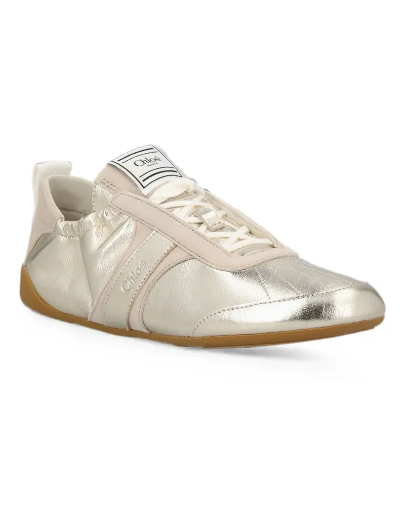 Chloé metallic leather sneakers - Gold Gold
