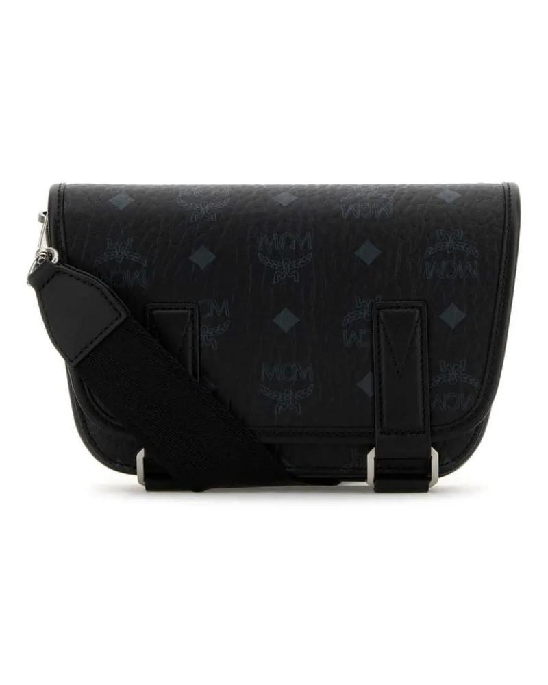 MCM Aren Schultertasche - Schwarz Schwarz