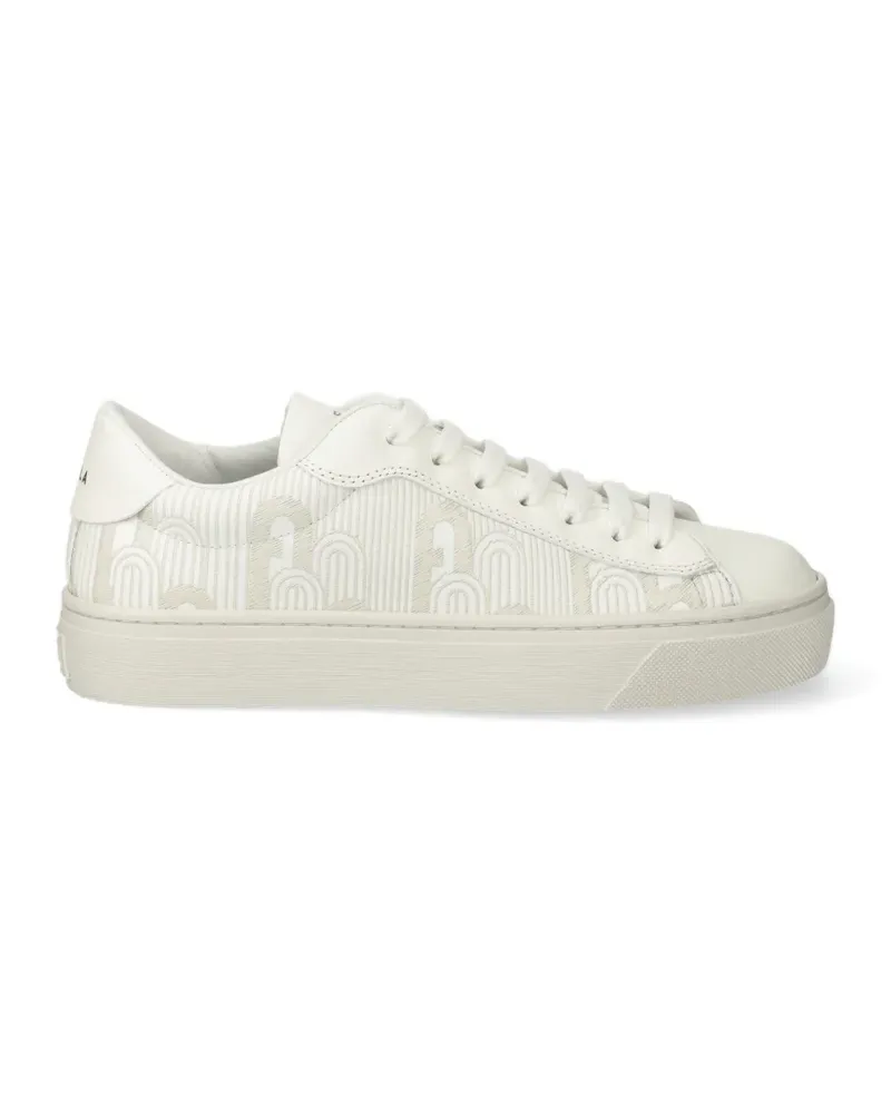 Furla monogram-pattern flatform sneakers - Nude Nude