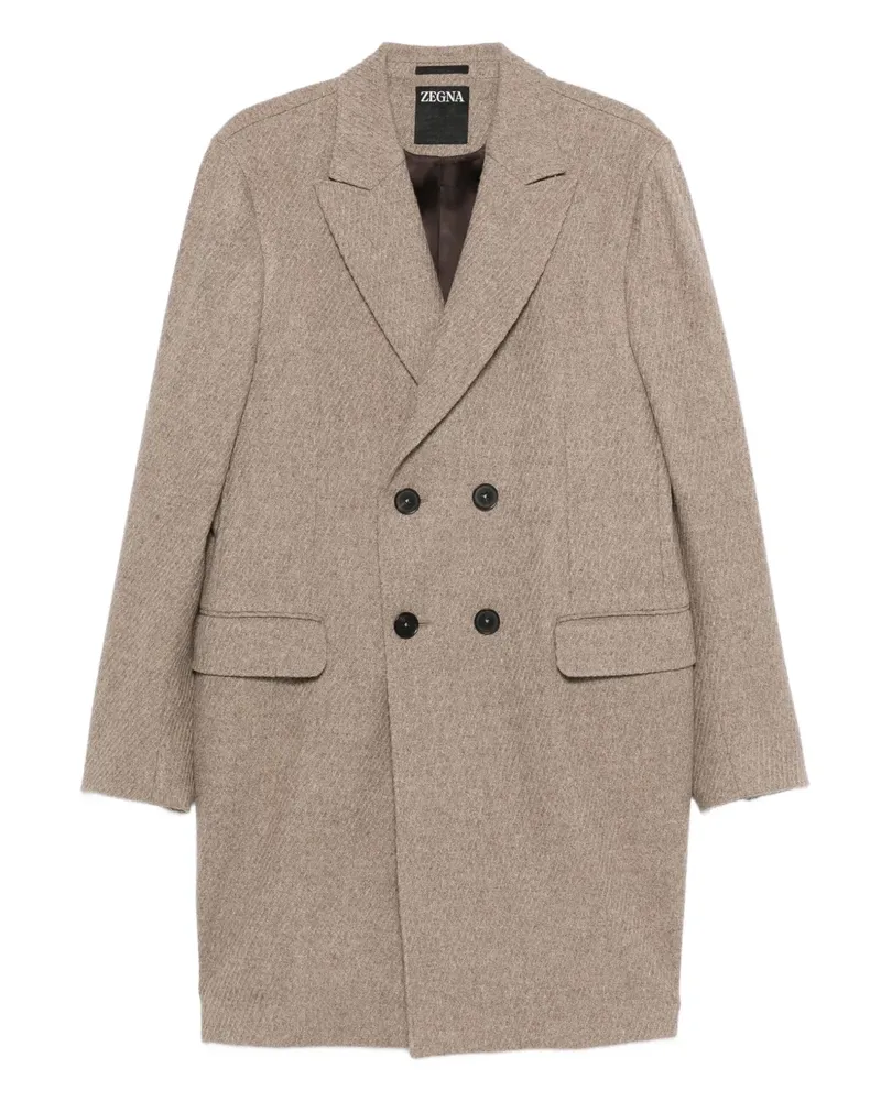 Ermenegildo Zegna Doppelreihiger Mantel - Nude Nude