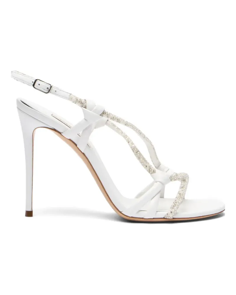 Casadei Itaca embellished leather sandals - Weiß Weiß