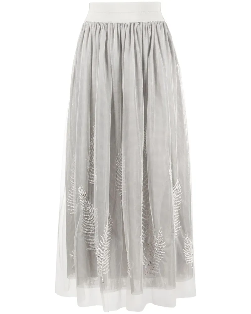 Lorena Antoniazzi Verzierter Tüllrock - Grau Grau