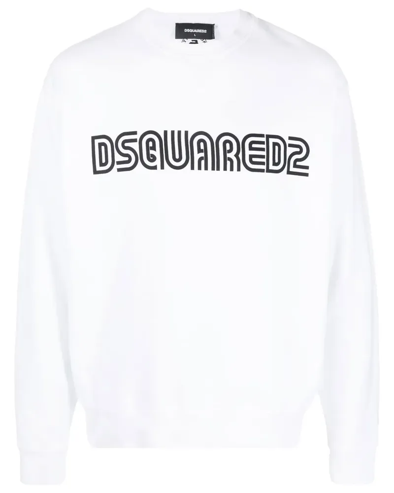 Dsquared2 Sweatshirt mit Logo-Print - Weiß Weiß