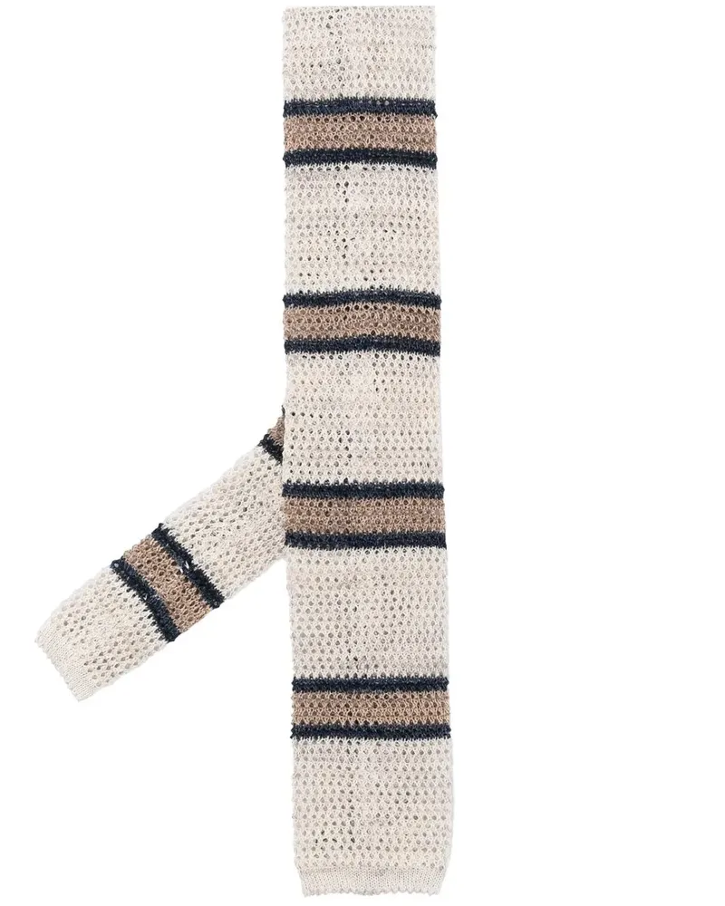 Brunello Cucinelli Gestrickter Schal - Nude Nude
