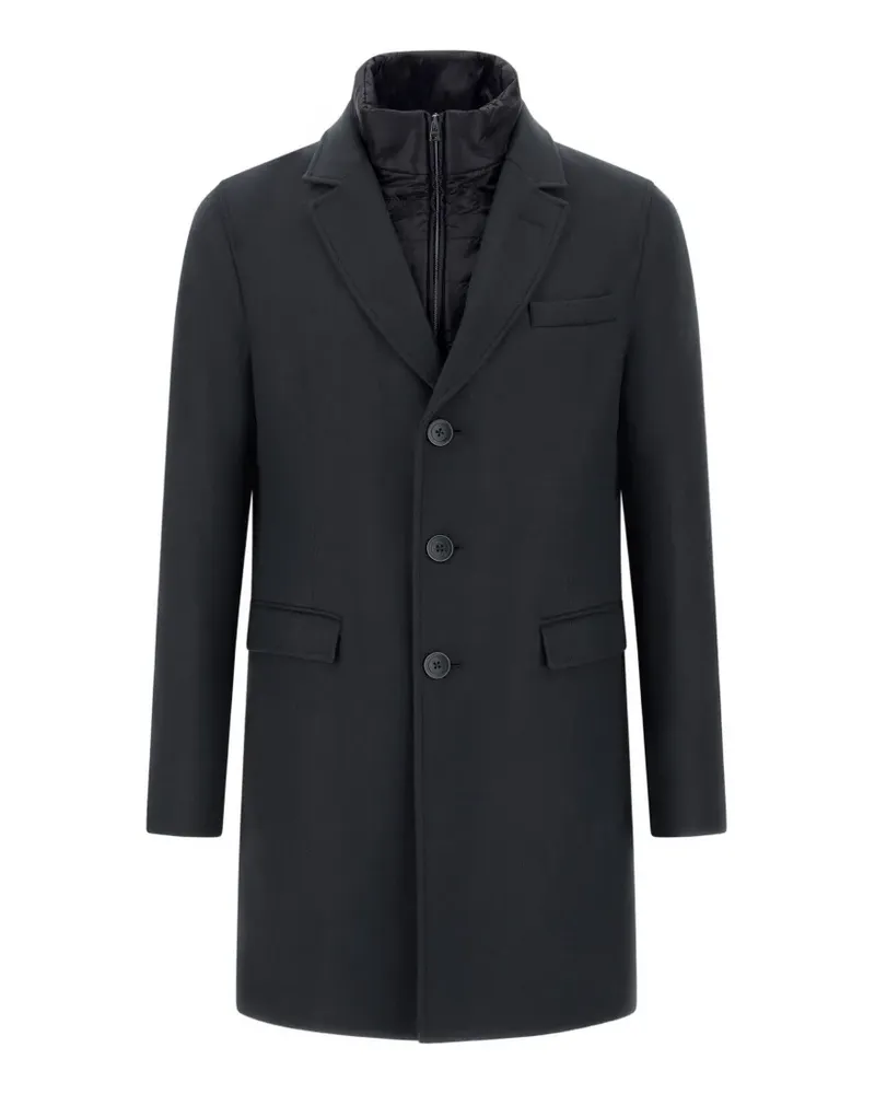 Herno Einreihiger Mantel im Layering-Look - Blau Blau