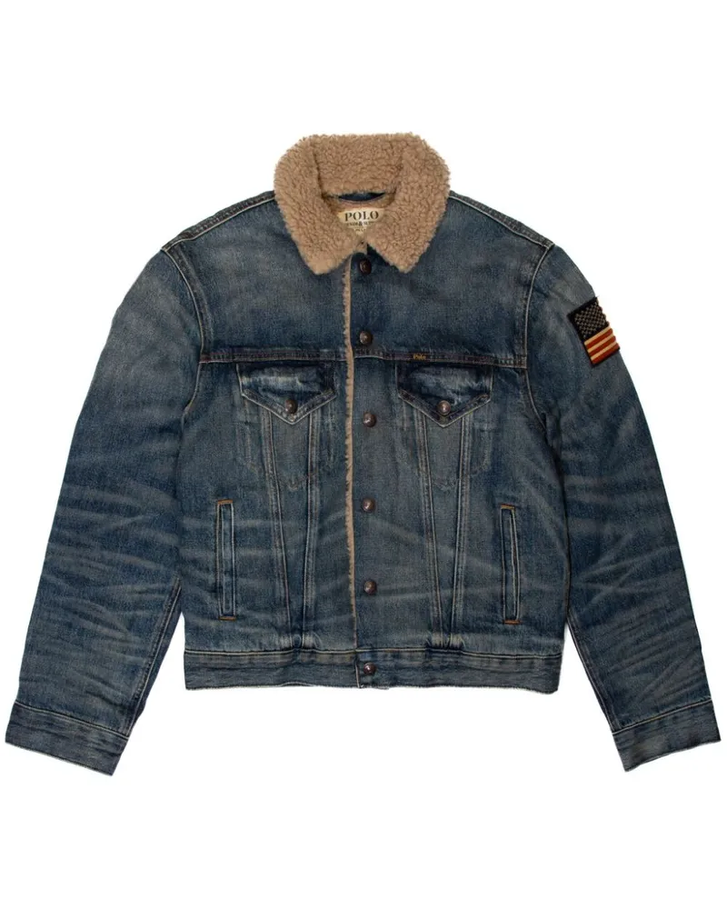 Ralph Lauren Jeansjacke mit Logo-Applikation - Blau Blau