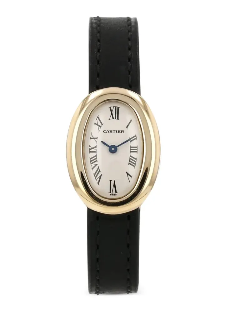 Cartier 1990s mini Baignoire Armbanduhr 25mm - Weiß Weiß