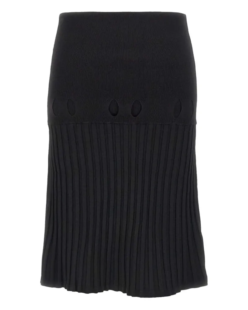 A. ROEGE HOVE Faltenrock mit Cut-Outs - Schwarz Schwarz