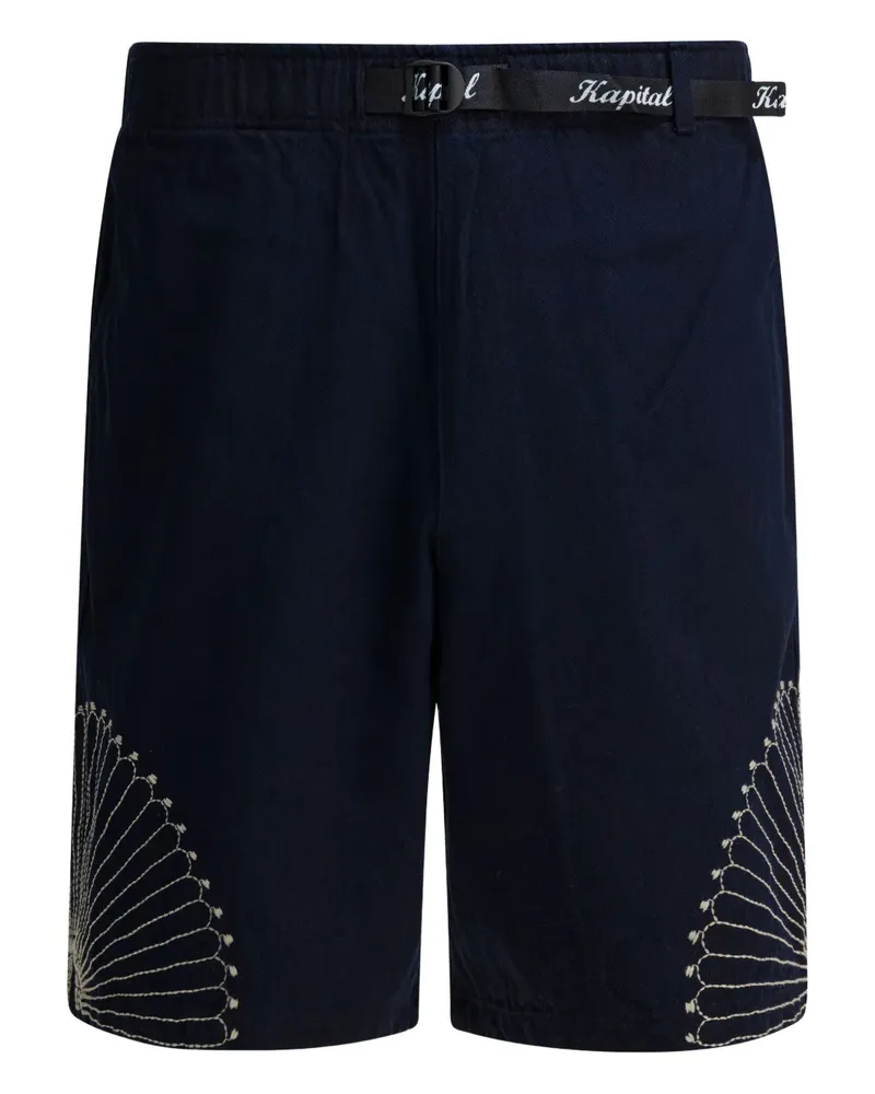 KAPITAL embroidered belted trousers - Blau Blau