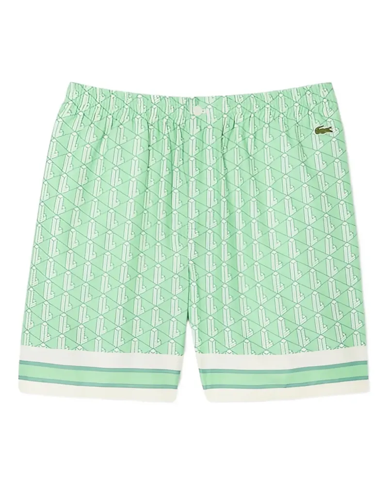 Lacoste Shorts mit Logo-Stickerei - Grün Grün