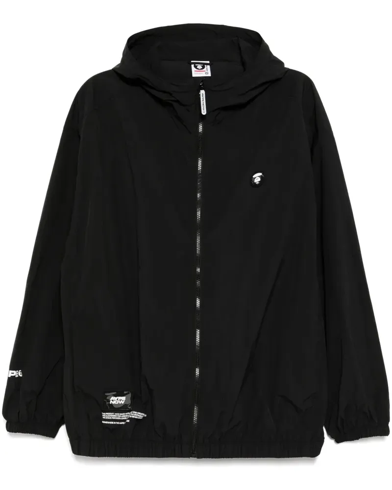 BAPE Kapuzenjacke mit Logo - Schwarz Schwarz
