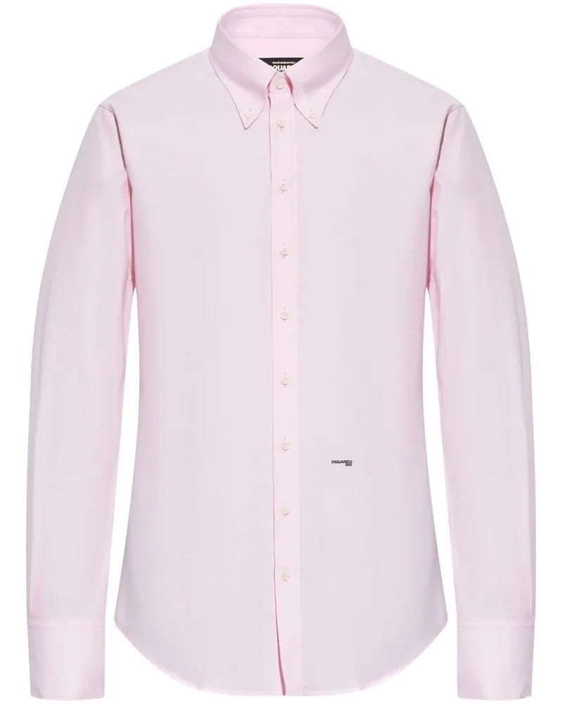 Dsquared2 Hemd mit Logo-Stickerei - Rosa Rosa