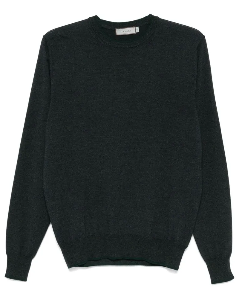 Canali Pullover aus Merinowolle - Blau Blau
