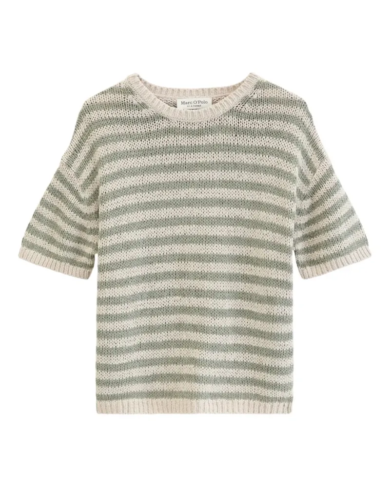 Marc O'Polo striped short-sleeve knit T-shirt - Grün Grün