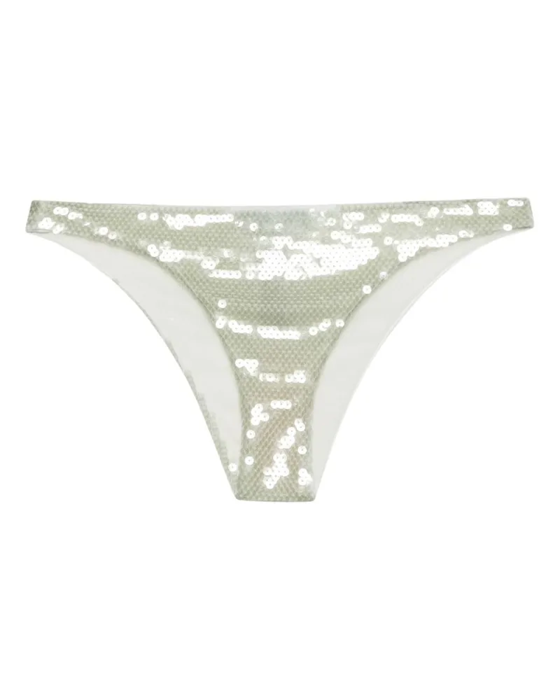 Prada Bikinihöschen mit Pailletten - Grün Grün