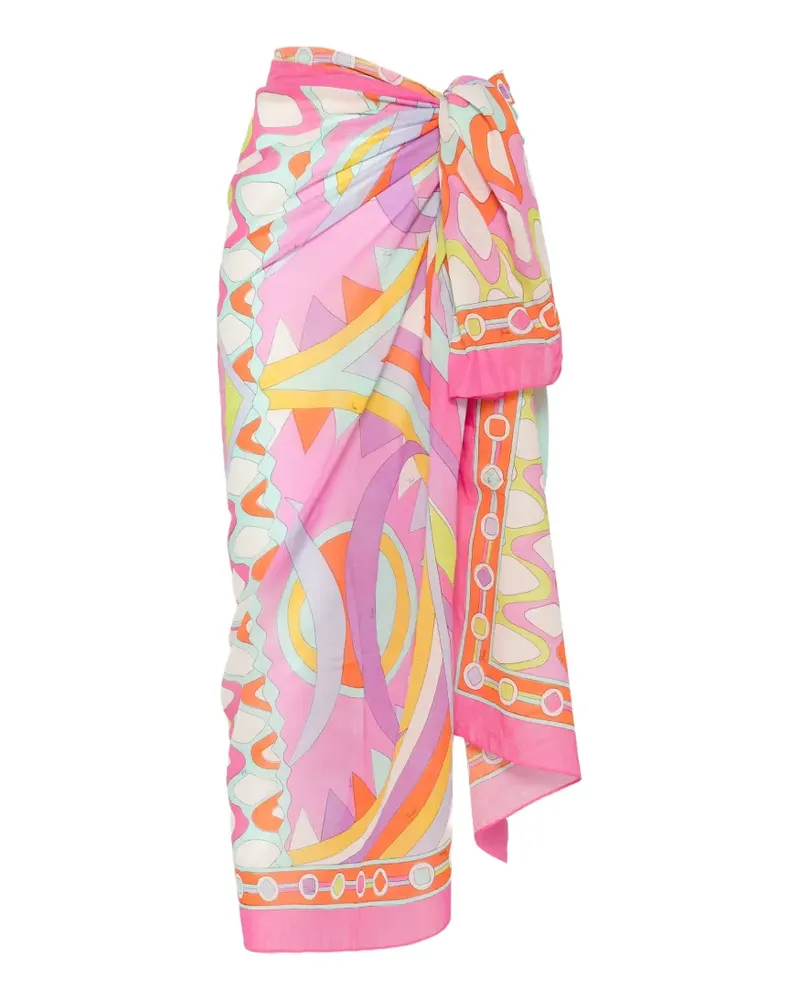 Emilio Pucci geometric-print pareo midi skirt - Rosa Rosa