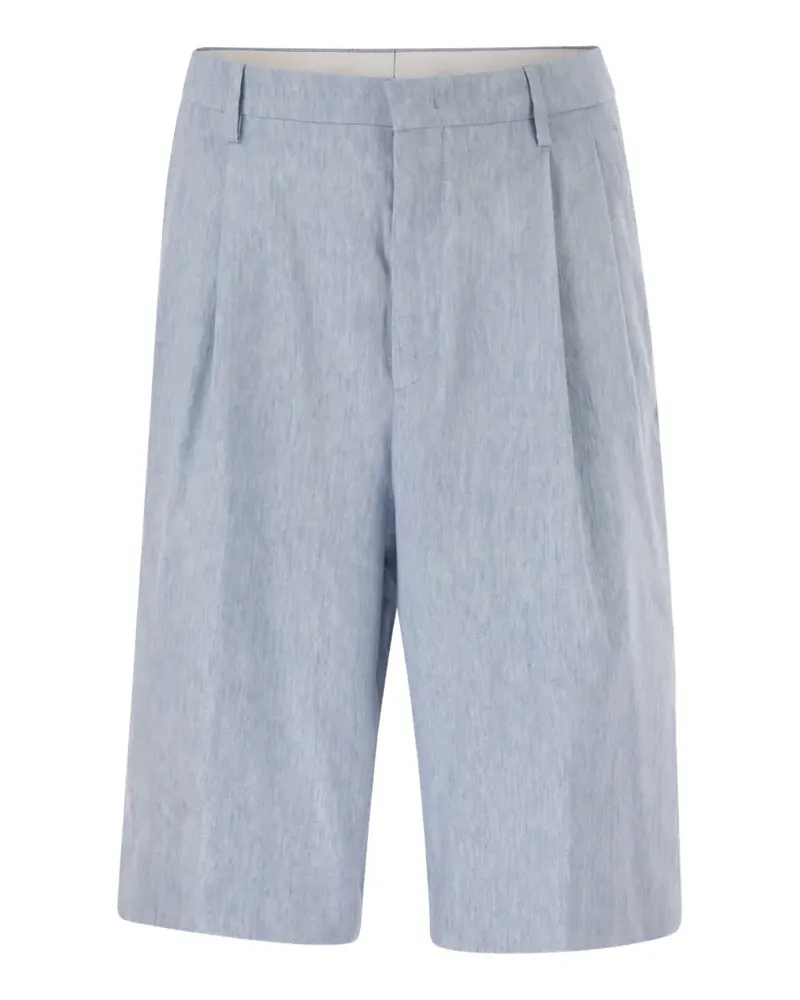 Tagliatore Effie pleated bermuda shorts - Blau Blau