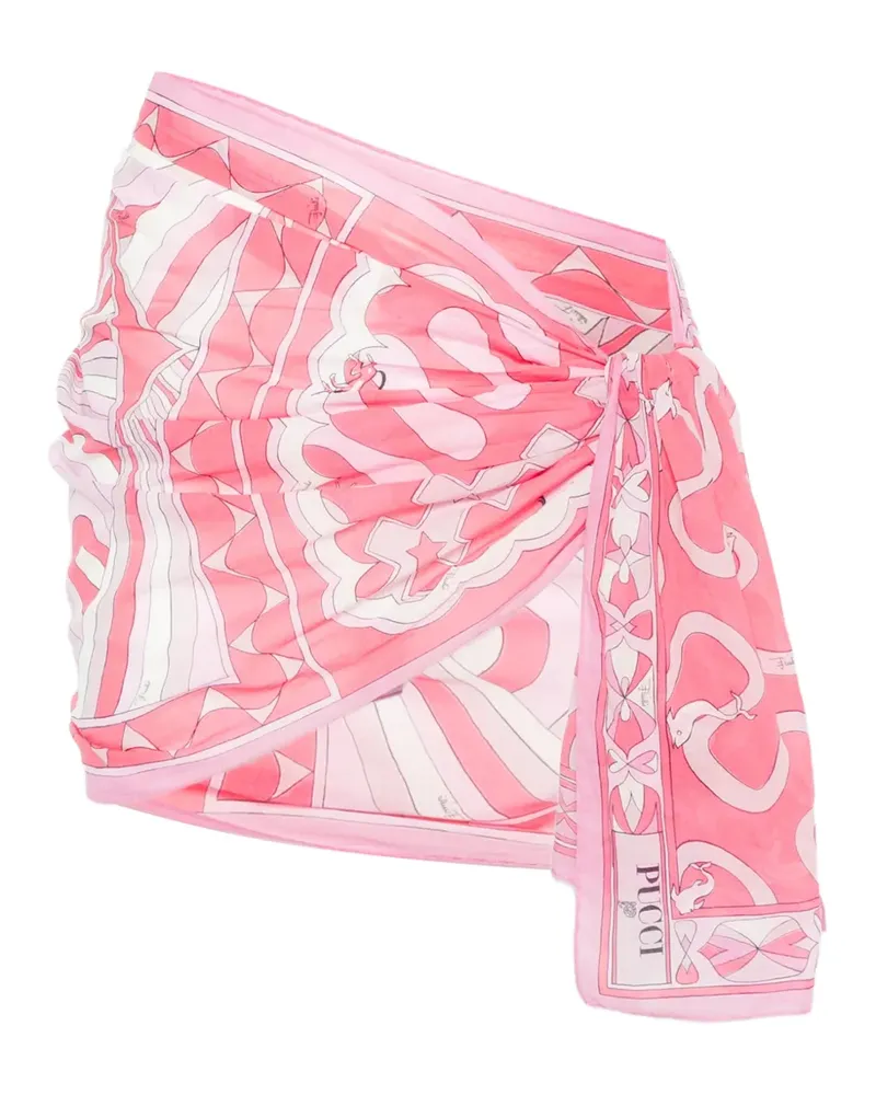 Emilio Pucci abstract-print cotton skirt - Rosa Rosa