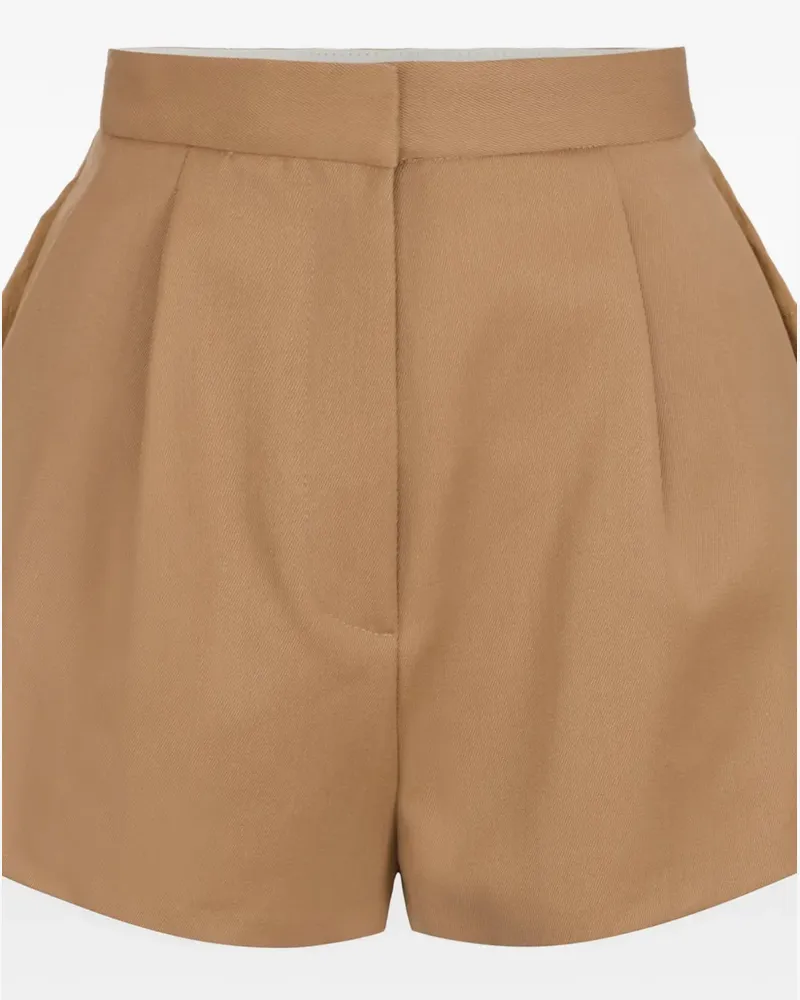 Elisabetta Franchi Gabardine-Shorts mit Volants - Braun Braun