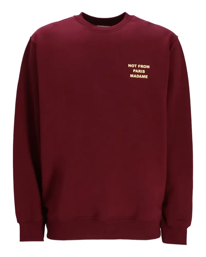 Drôle de Monsieur Sweatshirt mit Stickerei - Rot Rot