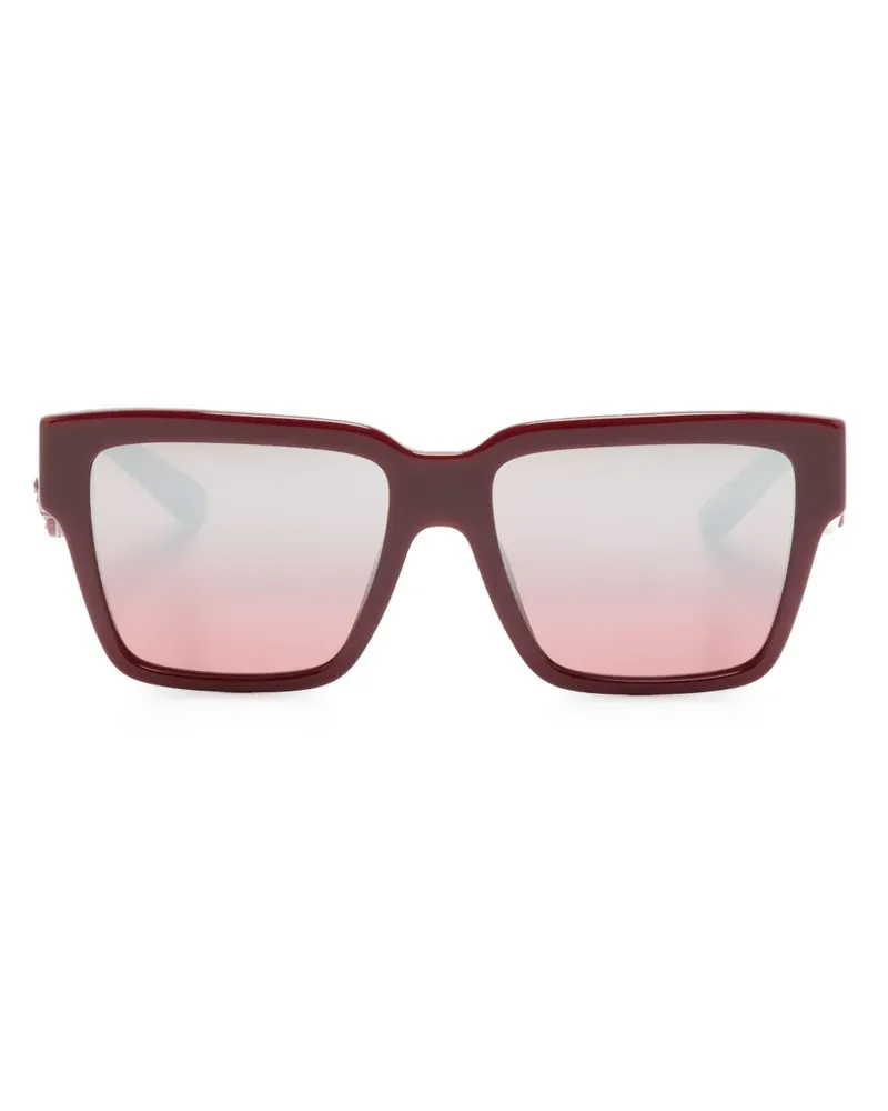 Dolce & Gabbana Eckige Sonnenbrille mit Logo - Rot Rot