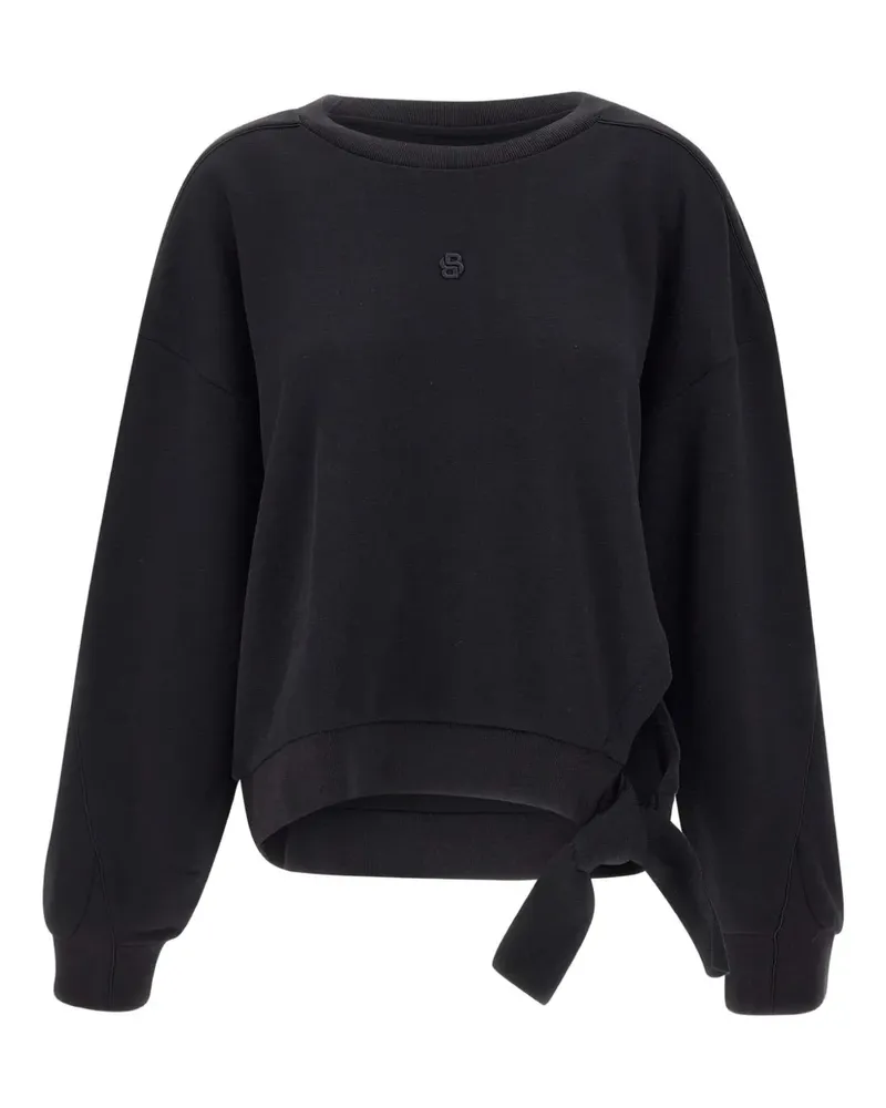 HUGO BOSS logo-embroidered sweatshirt - Schwarz Schwarz