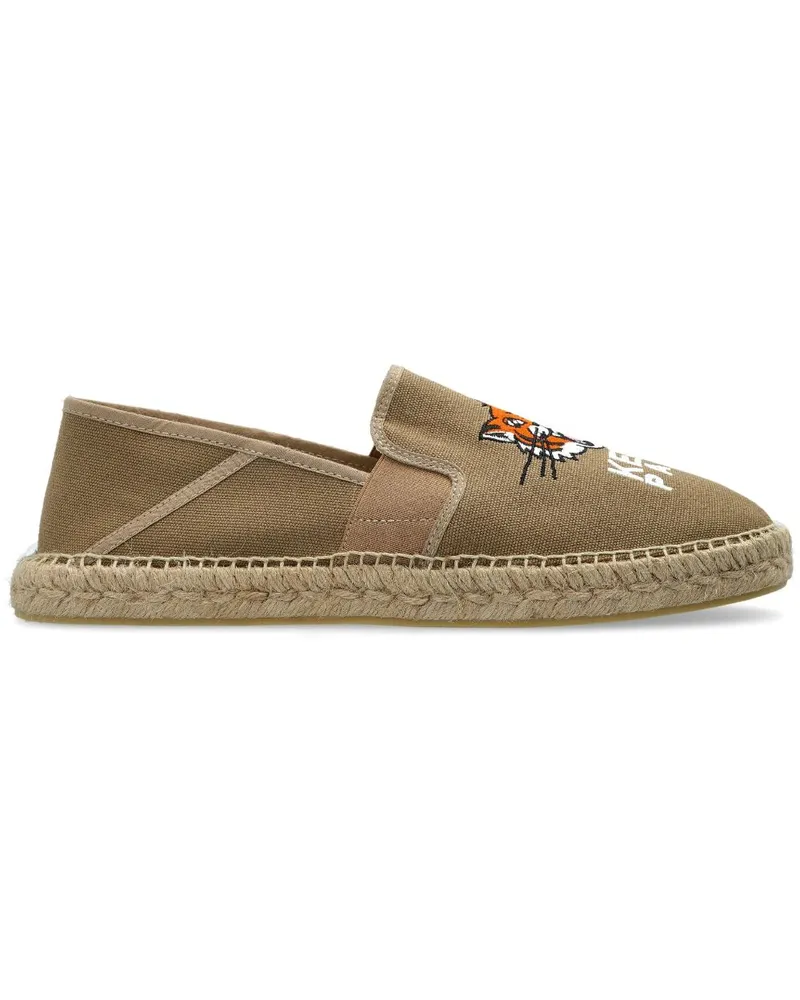 Kenzo Espadrilles mit Tigerstickerei - Braun Braun