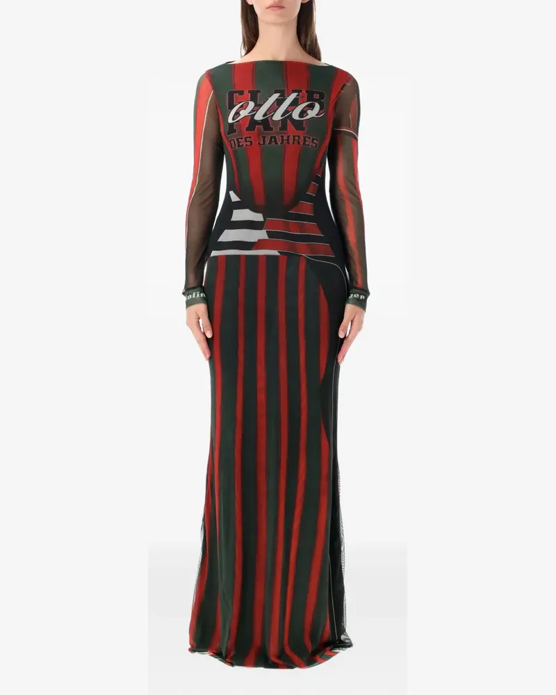 OTTOLINGER Sporty Polo Maxikleid mit grafischem Print - Rot Rot