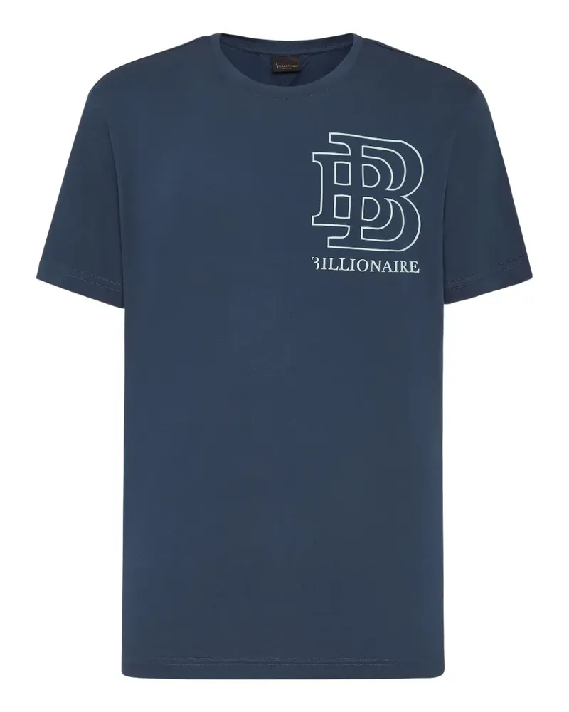 Billionaire logo round-neck T-shirt - Blau Blau