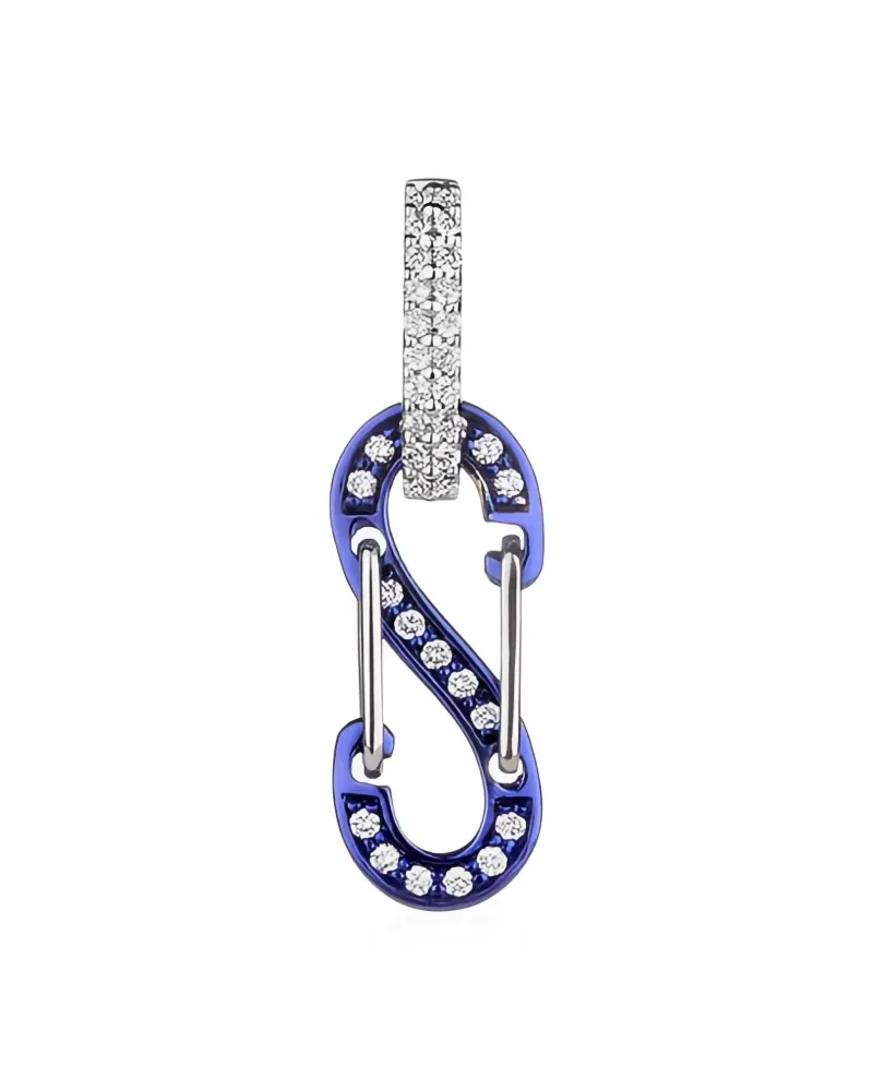 EÉRA 18kt kleiner Romy Weißgoldohrring mit Diamant - Silber Silber