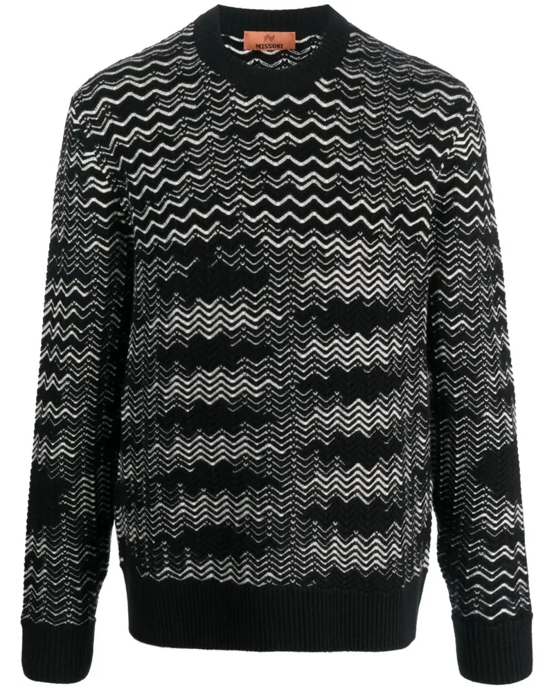 Missoni Pullover mit Zickzackmuster - Schwarz Schwarz