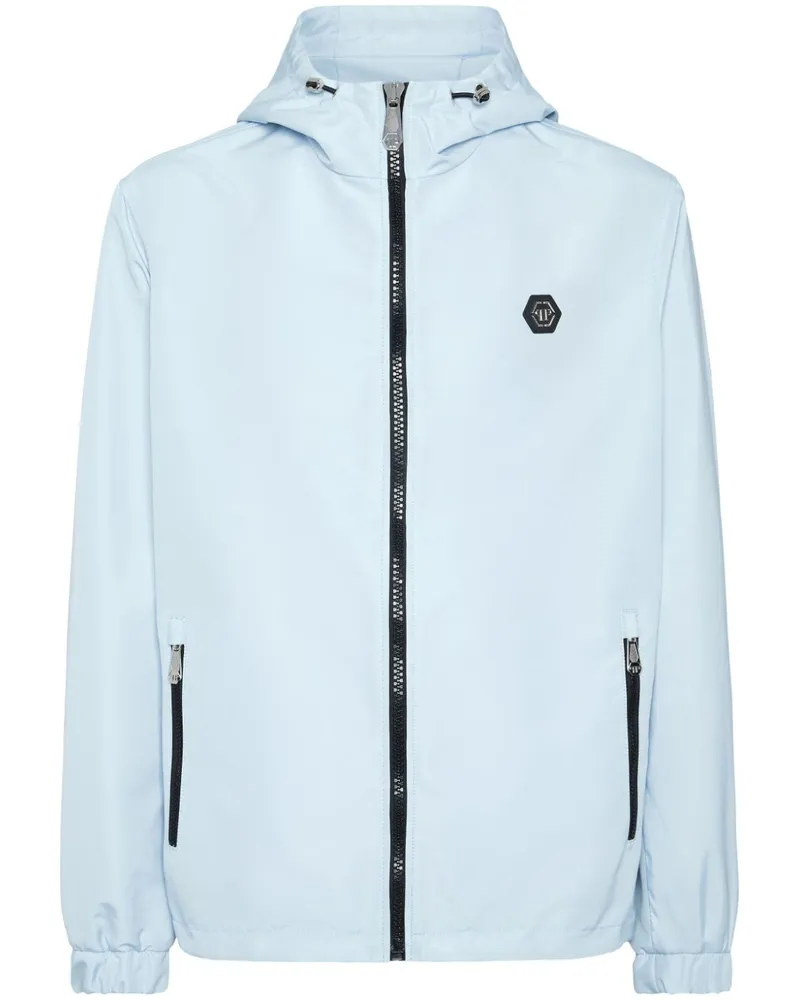 Philipp Plein Windbreaker mit Kapuze Blau