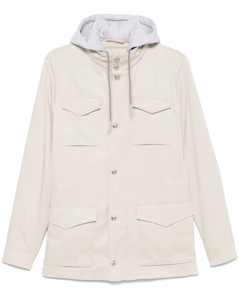Eleventy Jacke mit Kapuze - Nude Nude
