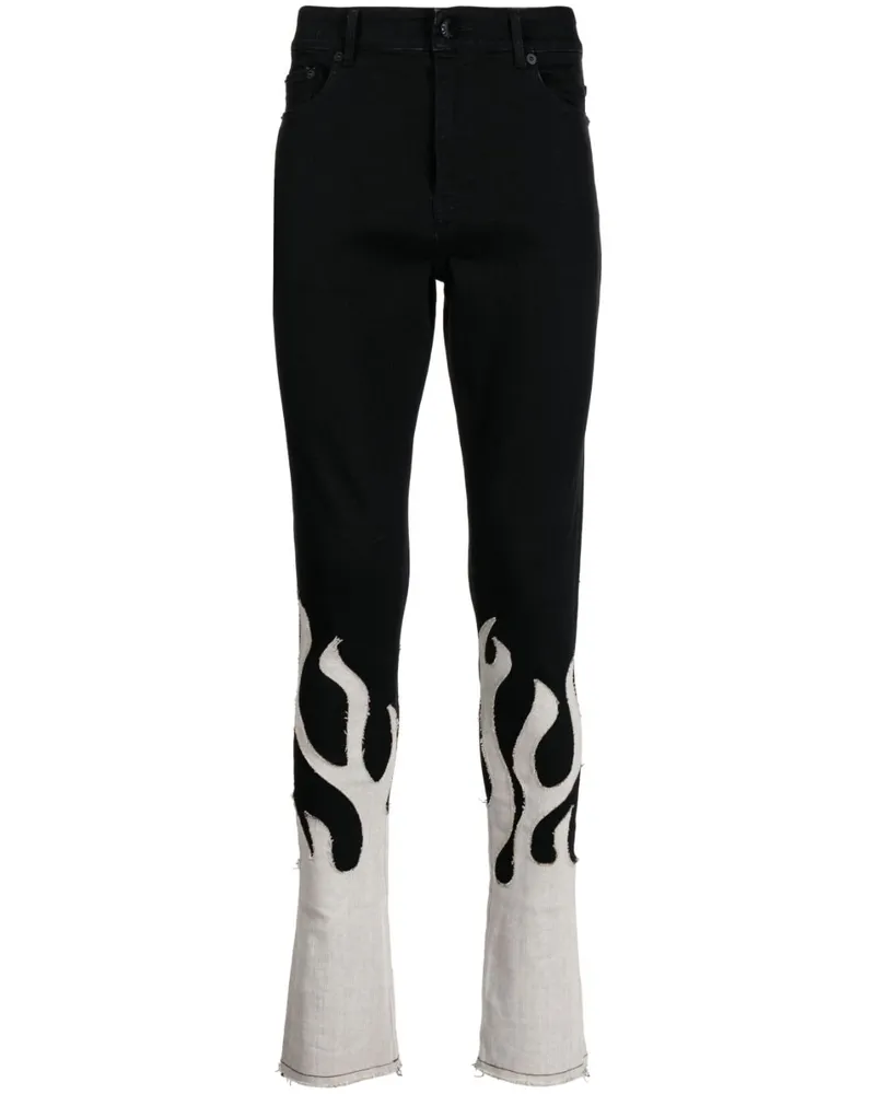Haculla Up in Flames Skinny-Jeans Schwarz