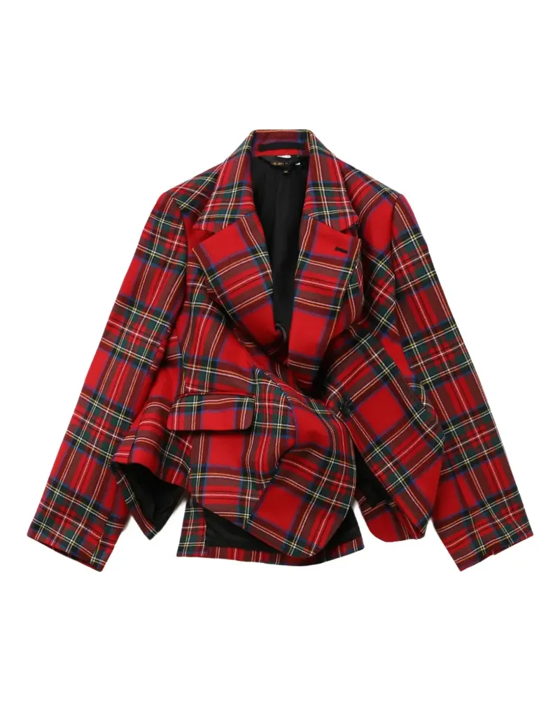 Comme des Garçons Sakko mit Karomuster - Rot Rot