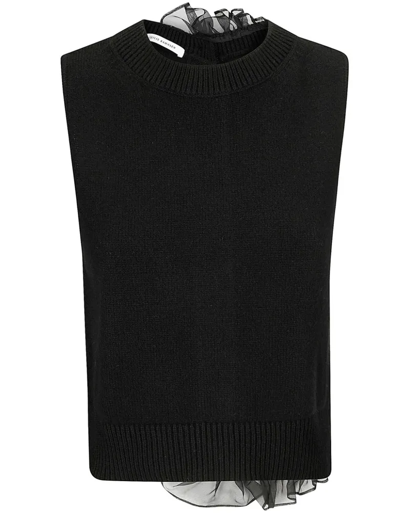 Cecilie Bahnsen Top mit Rüschendetail - Schwarz Schwarz