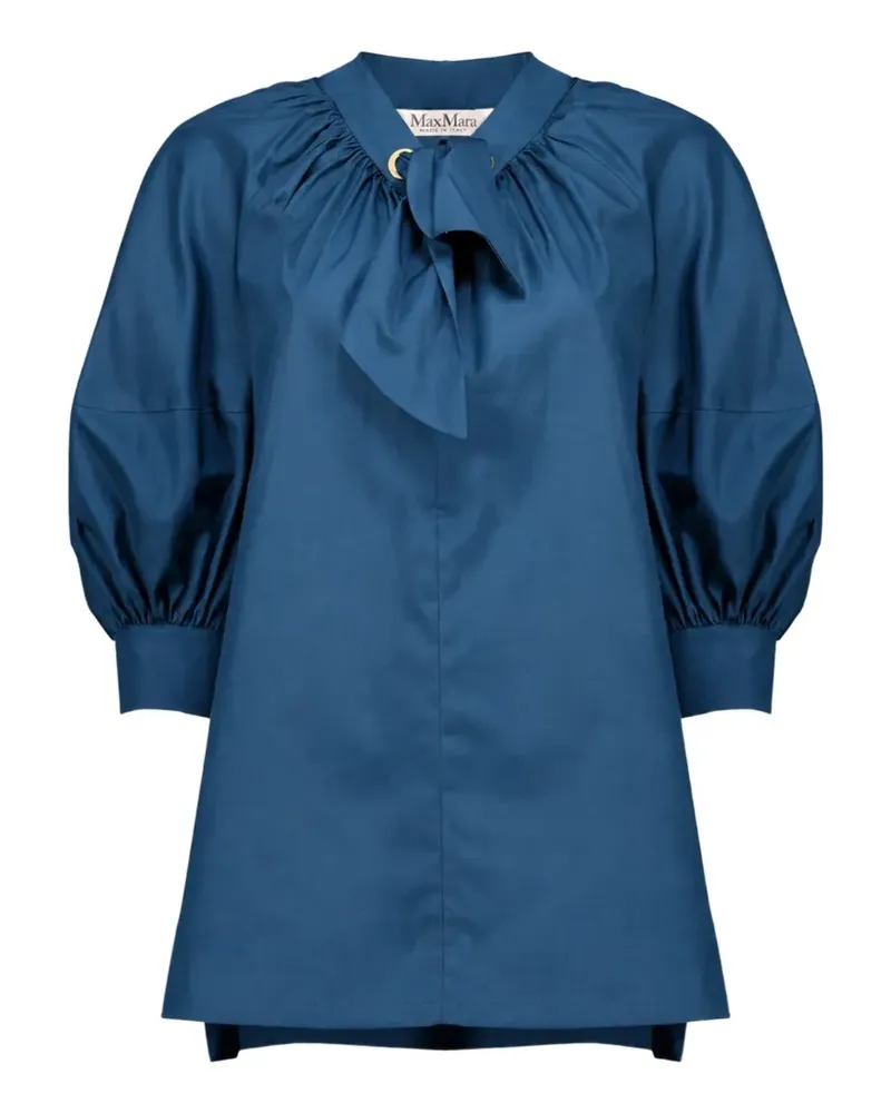 Max Mara Bluse mit Raffung - Blau Blau