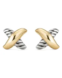 David Yurman 18kt Petite X Gelbgoldohrstecker Gold