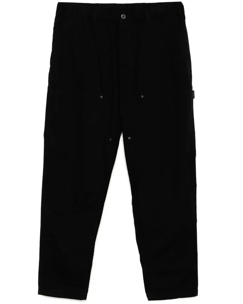 Yohji Yamamoto Tapered-Hose mit Einsätzen - Schwarz Schwarz