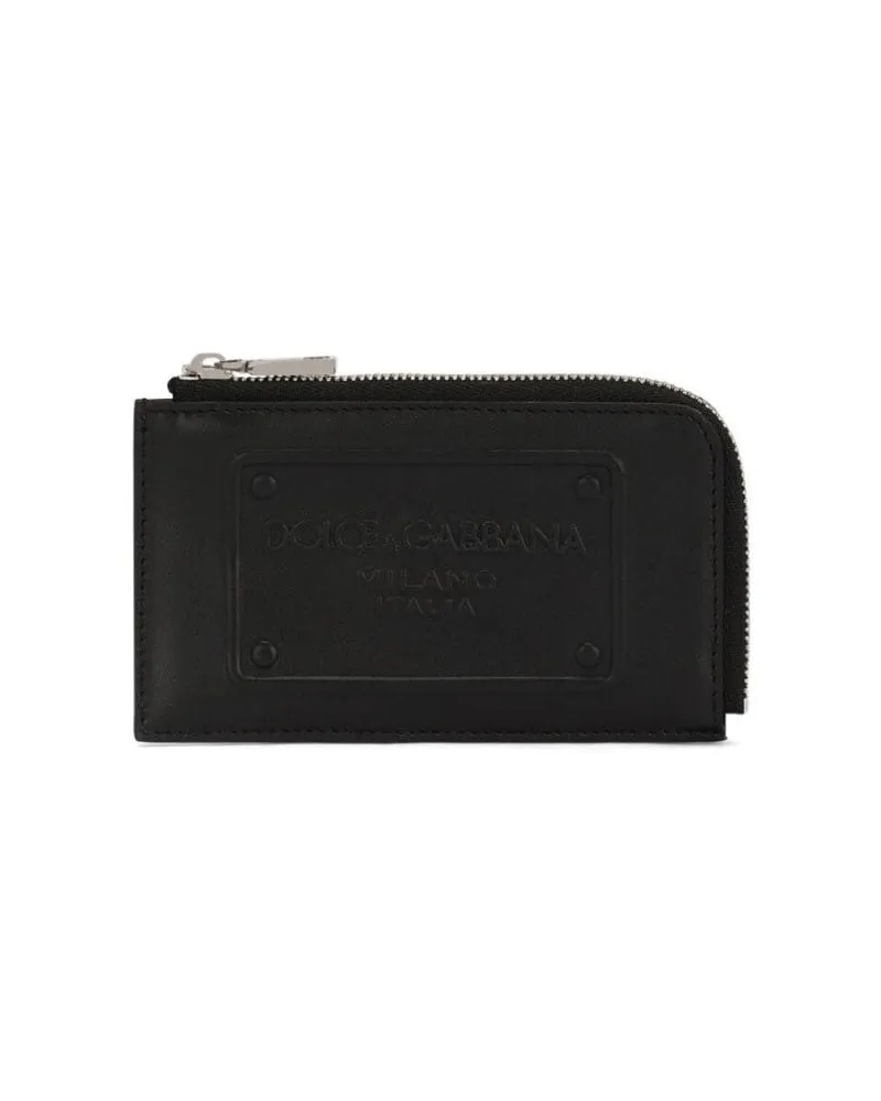 Dolce & Gabbana Portemonnaie mit Logo-Prägung - Schwarz Schwarz