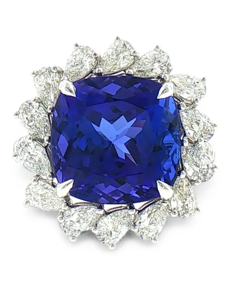 HYT Jewelry Ring mit Diamanten und Tansanit - Silber Silber