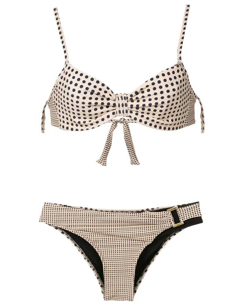 Amir Slama Gepunkteter Bikini - Nude Nude