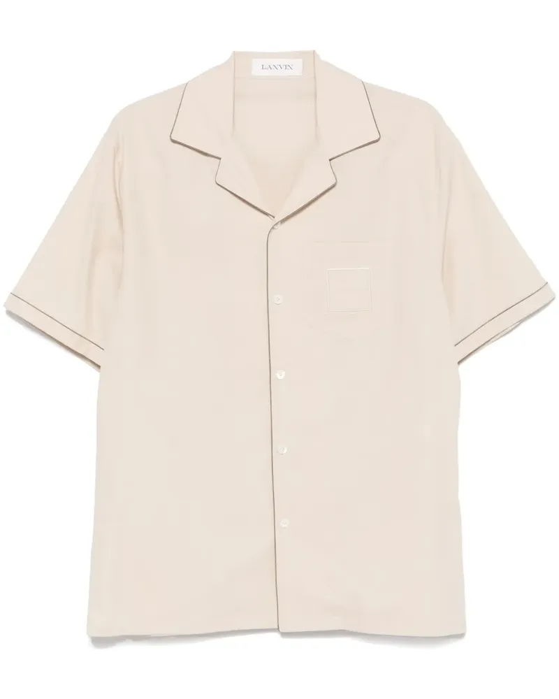 Lanvin Hemd mit Logo-Patch - Nude Nude